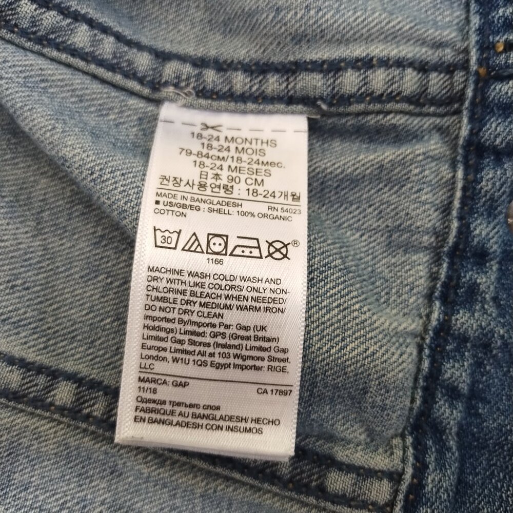 GAP Organic MF Medium Light Denim Jacket | Size 18-24 months - Picture 4 of 14